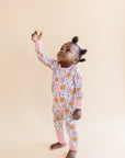 Retro Garden Bamboo Zip Romper Baby Sleeper
