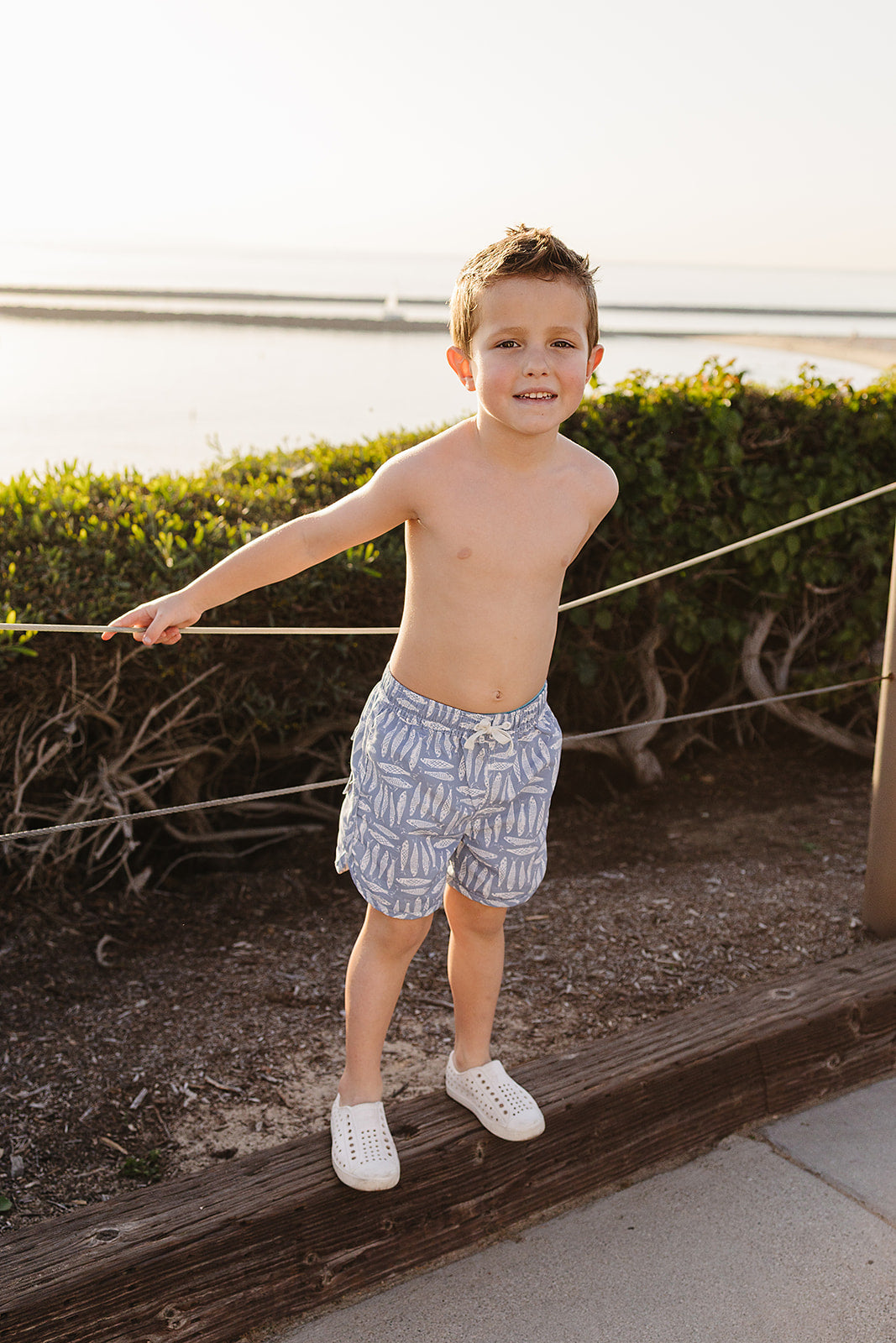 Sardine Kids Swim Shorts | UPF 50 Coastal Print Swimwear