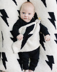 Lightning Bolt Plush Lovey | Black