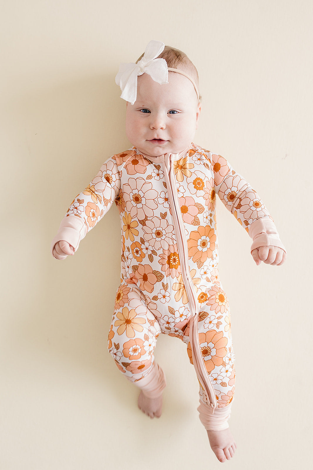 Sweet Blossom Bamboo Zip Romper Baby Sleeper