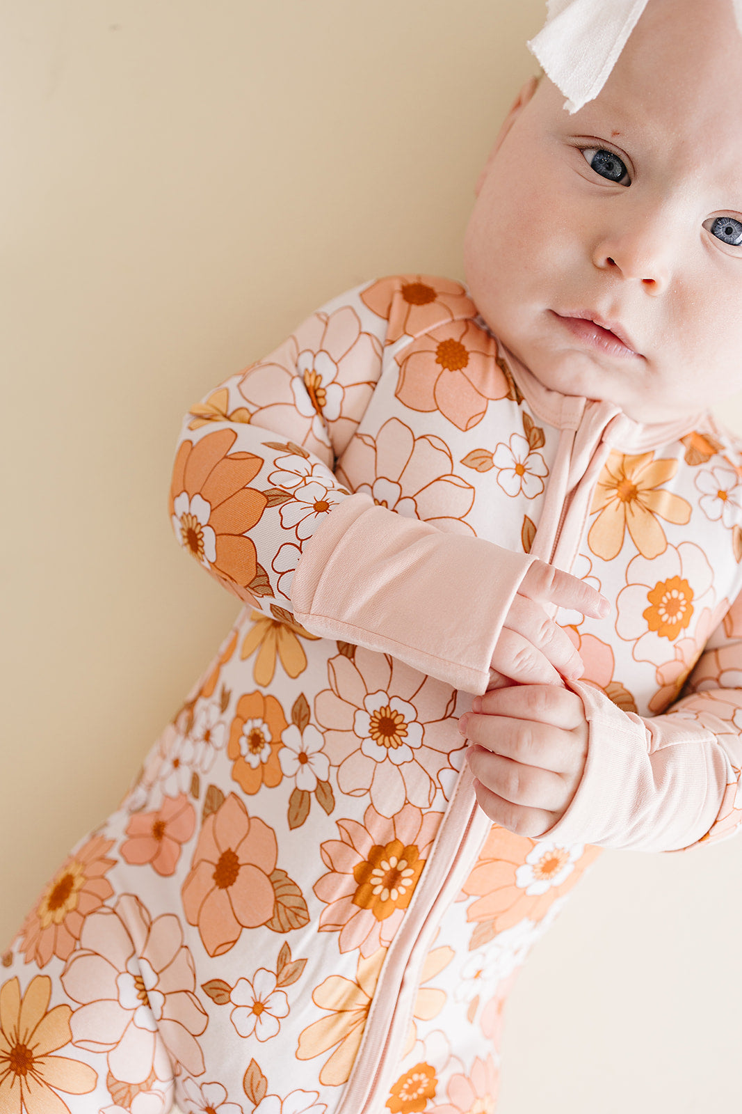Sweet Blossom Bamboo Zip Romper Baby Sleeper