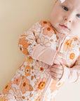 Sweet Blossom Bamboo Zip Romper Baby Sleeper