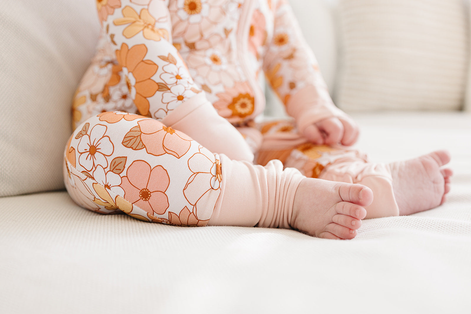 Sweet Blossom Bamboo Zip Romper Baby Sleeper
