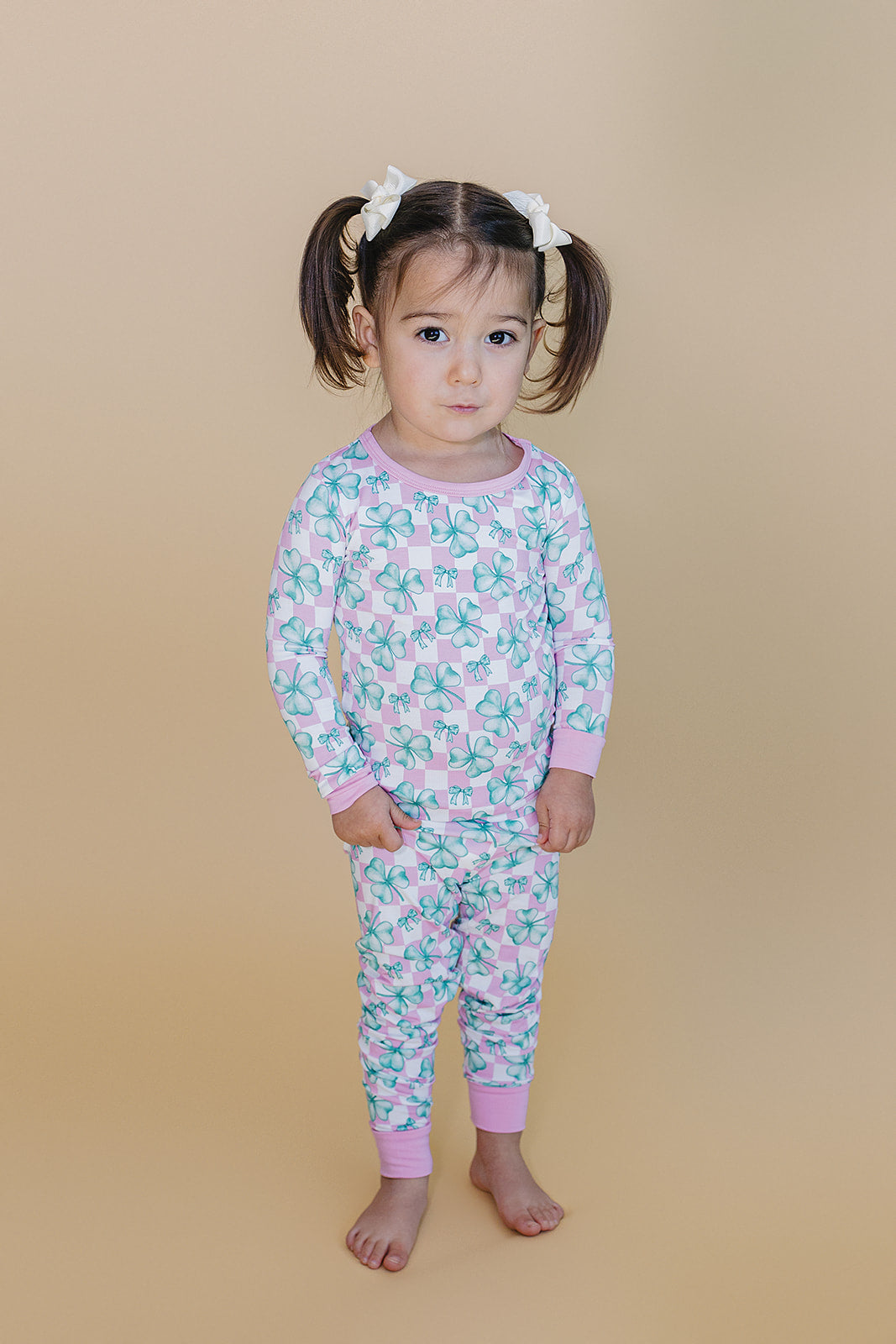 Bamboo Two Piece Set | Shamrock &amp; Bows