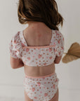 Girl's Puff Sleeve Swimsuit