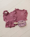 Baby Girl Long Sleeve Bodysuit Dress Set