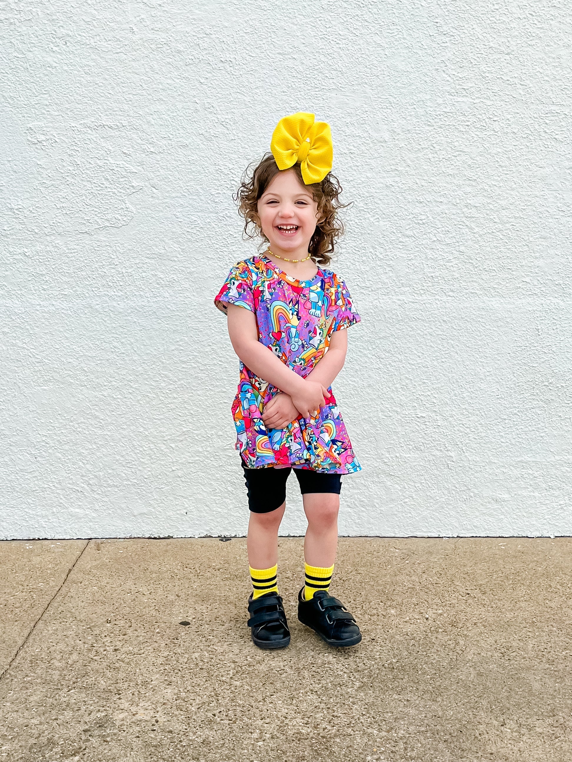 Sunny Kids Grip Socks | Bright Yellow Toddler &amp; Kids Socks