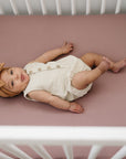Dusty Rose Bamboo Stretch Crib Sheet