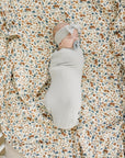 Stone Bamboo Stretch Swaddle