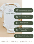 Hello I'm New Here Organic Baby Bodysuit