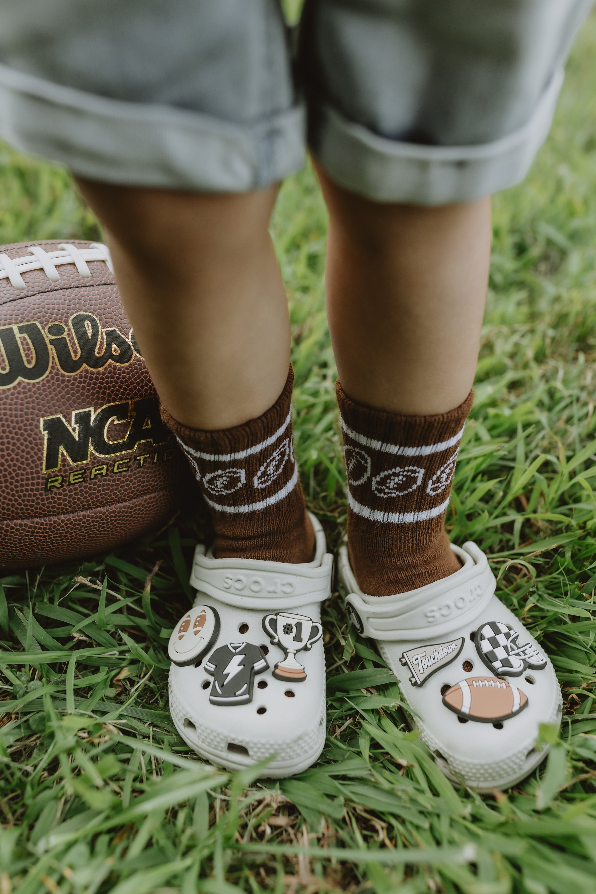 Touchdown Vibes Croc Shoe Charms | Football Shoe Accessories for Kids &amp; Adults