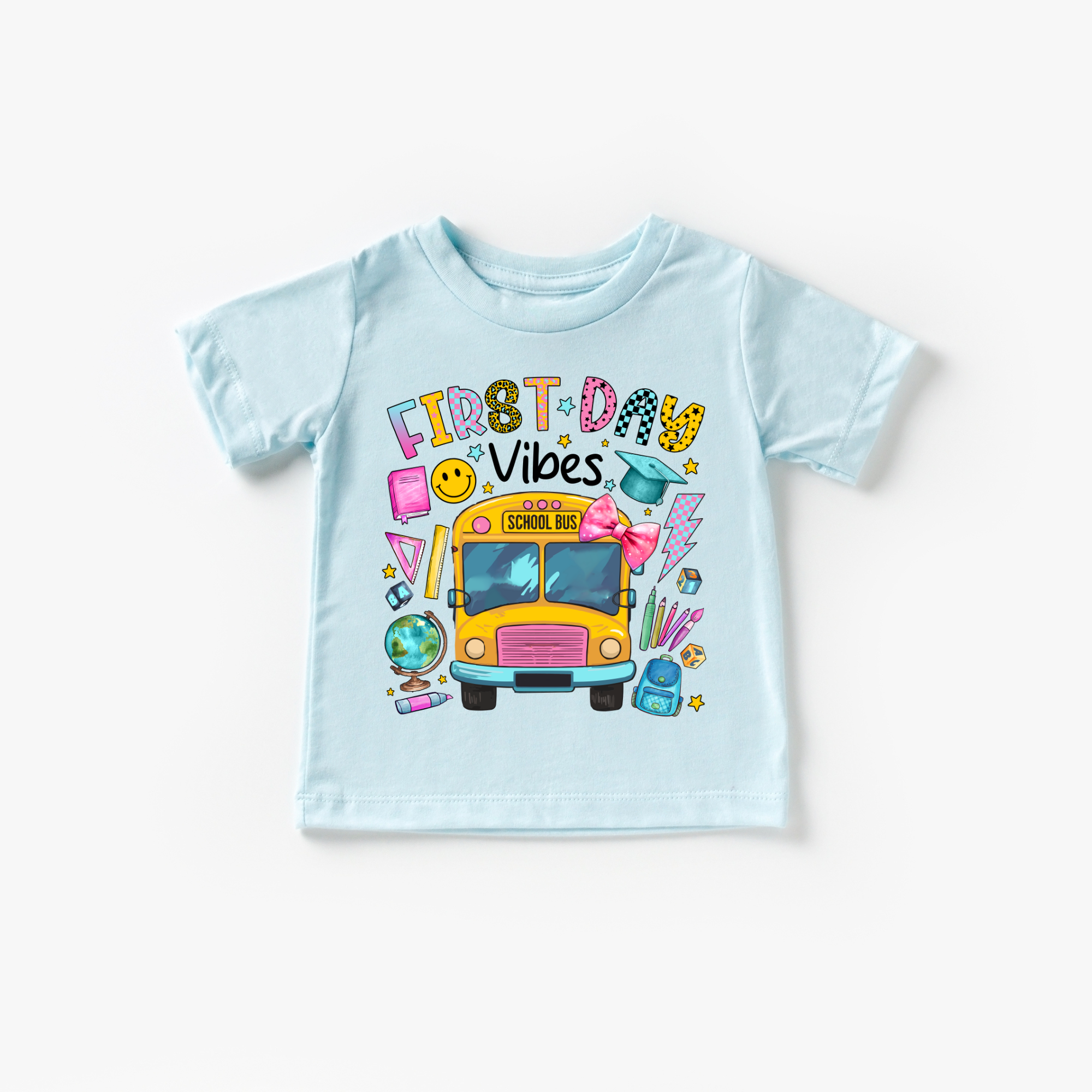 First Day of School Vibes Youth Tee | Back to School Graphic Shirt