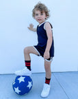 Red Black V2 Grip Socks for Kids | Toddler & Youth Boutique Socks