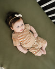 Olive Bamboo Stretch Crib Sheet