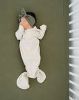Olive Bamboo Stretch Crib Sheet