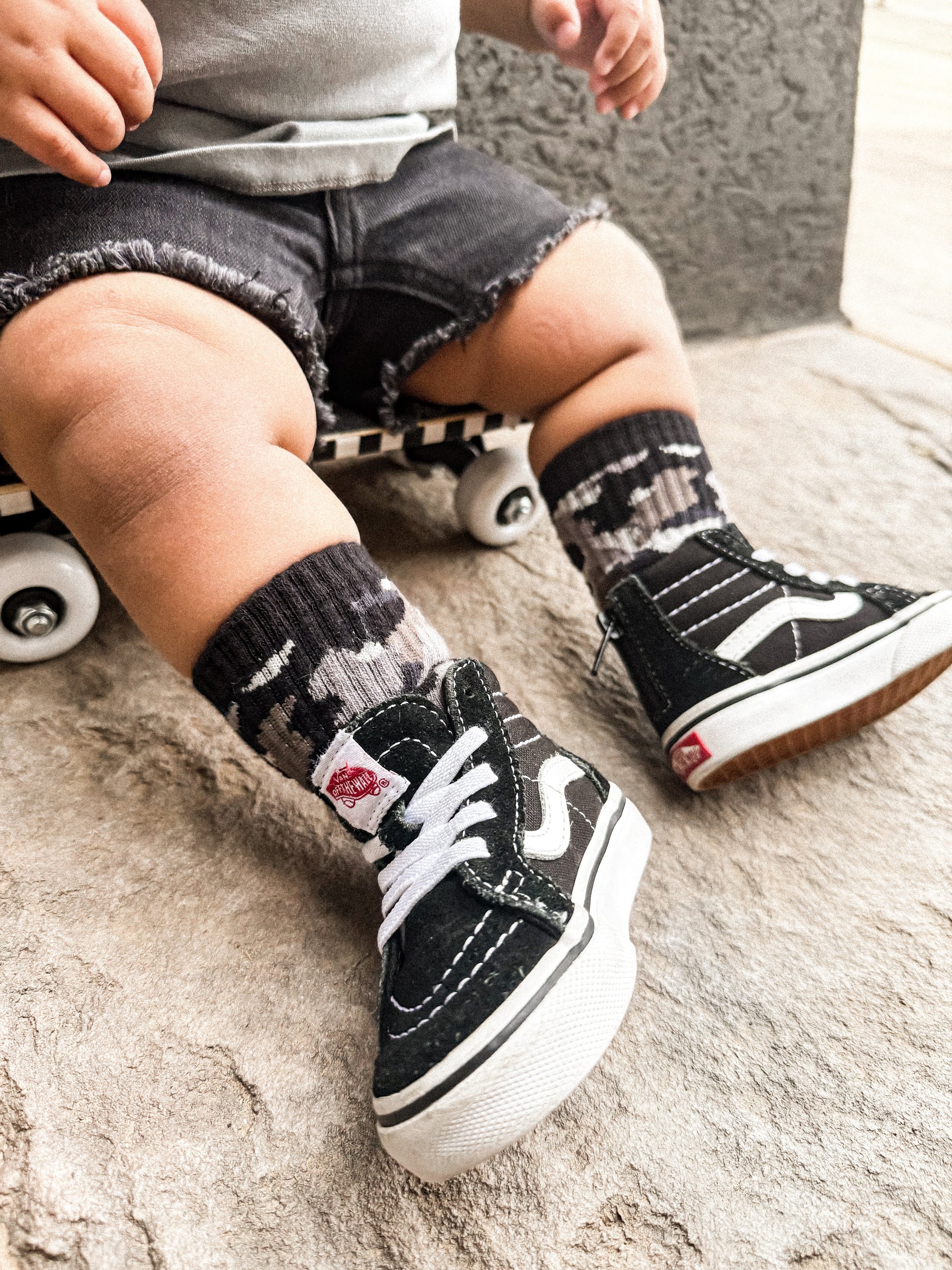 Blackout Camo Kids and Family Socks | Camo Crew Socks