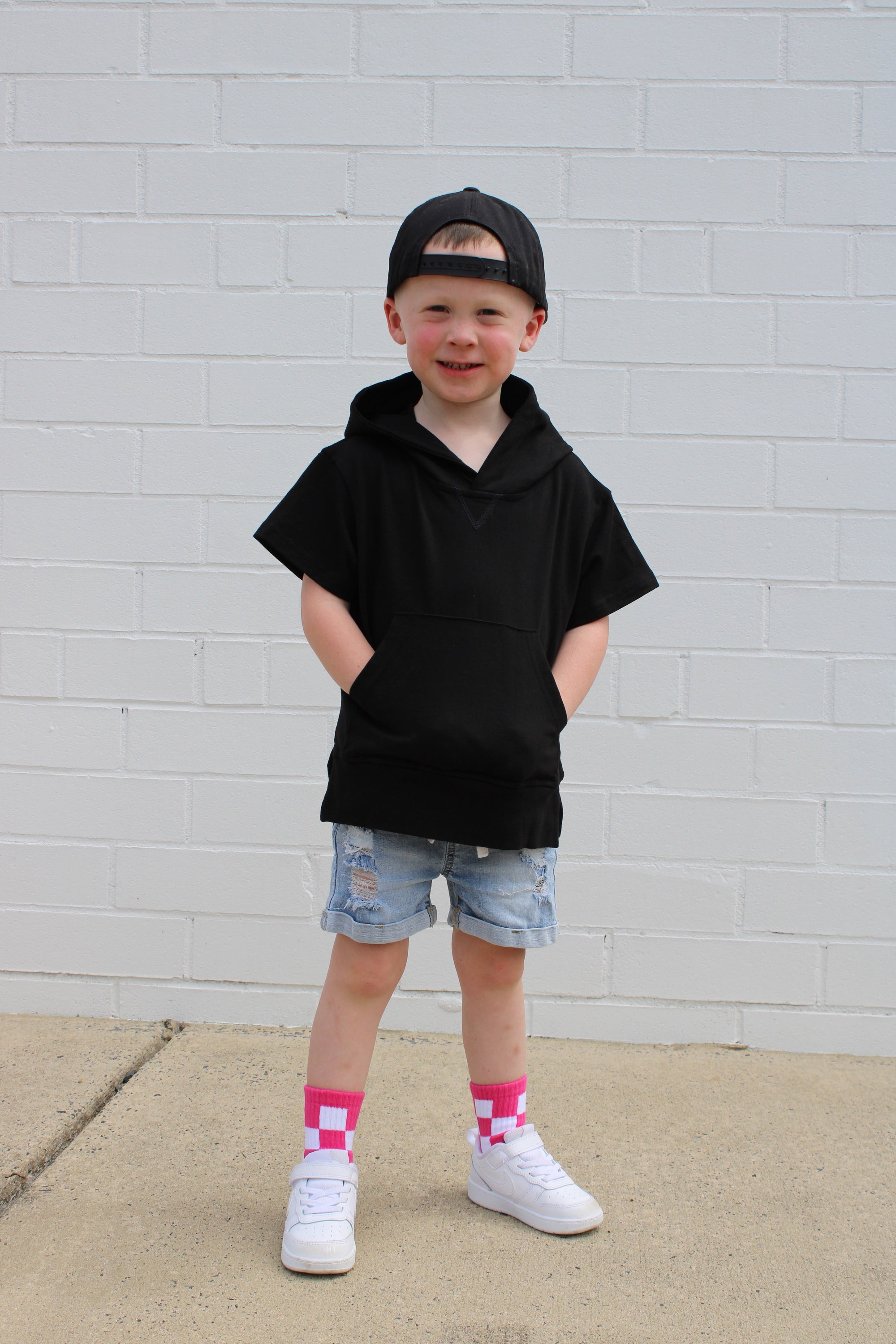 Pink Checks Kids and Family Socks | Checker Crew Socks