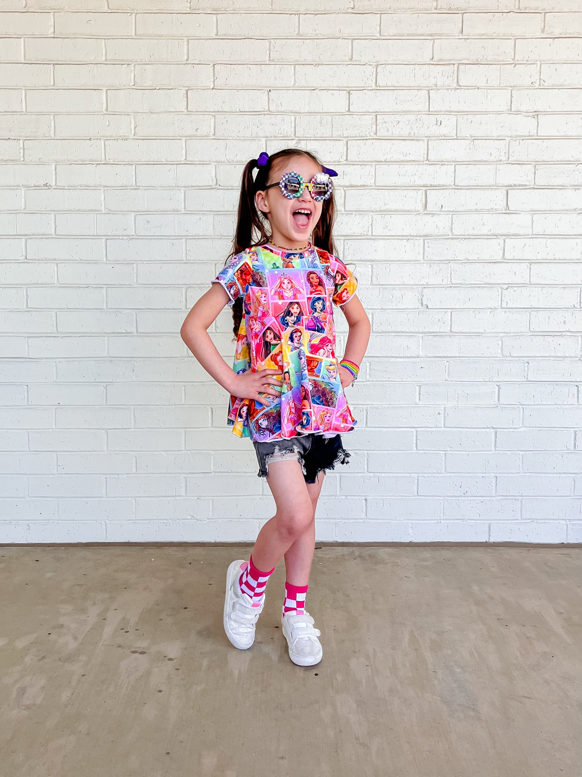 Pink Checks Kids and Family Socks | Checker Crew Socks