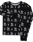 Black sweatshirt with 'Big Bro' and lightning bolt patterns on a white background