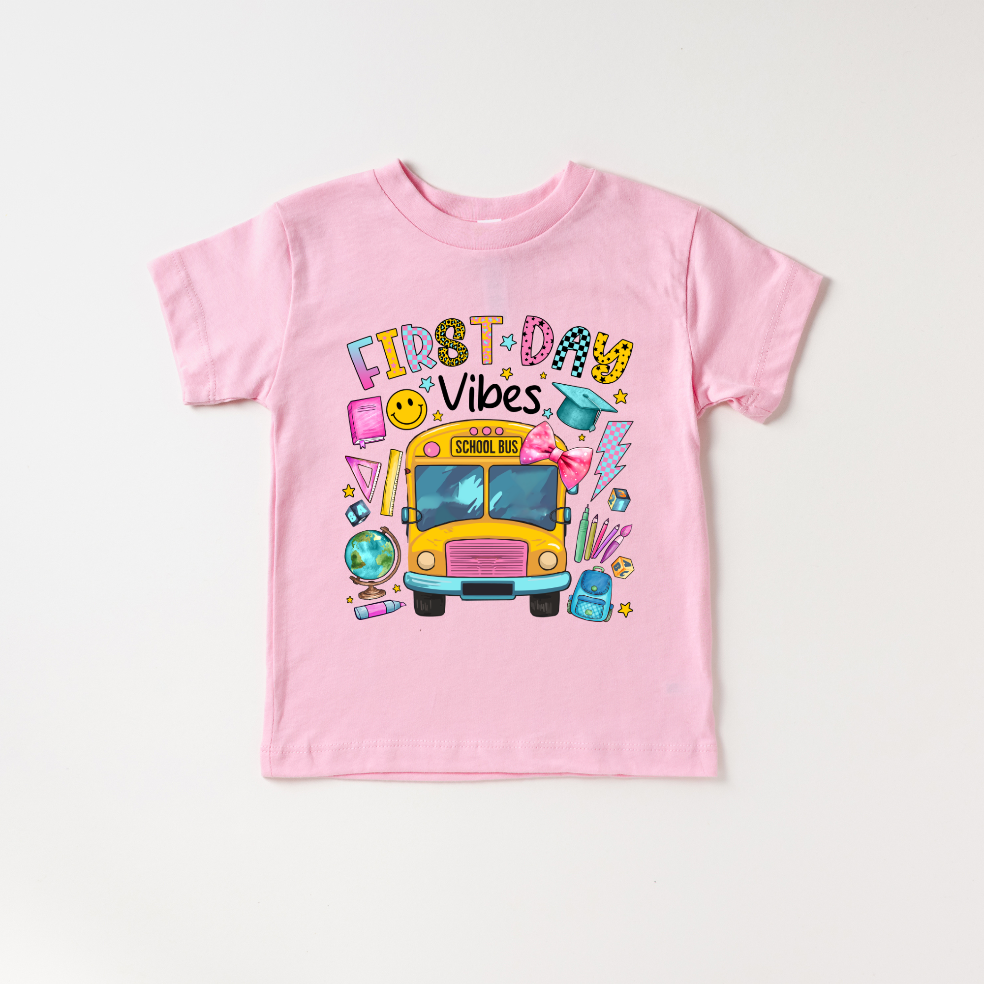 First Day of School Vibes Youth Tee | Back to School Graphic Shirt