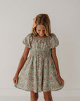 Children Girl Peasant Bubble Sleeve Dress