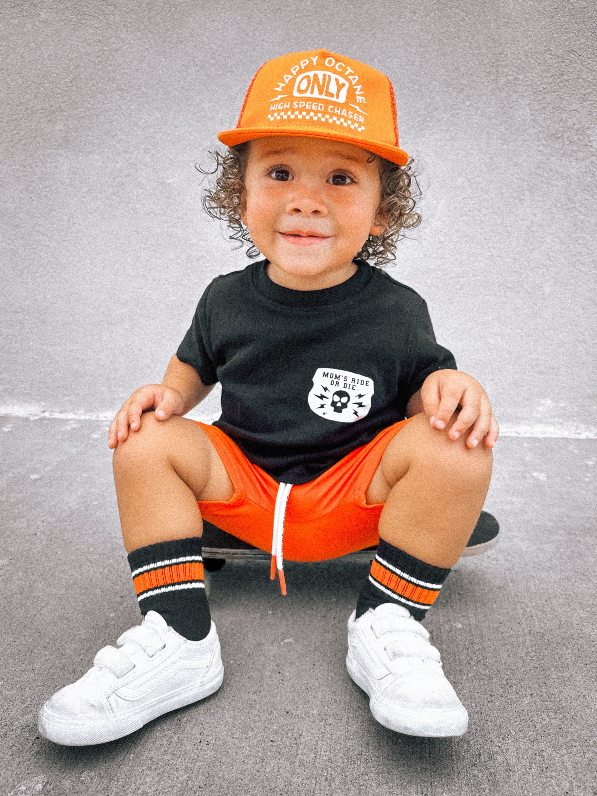 Orange Stripe Kids and Family Socks | Sport Stripe Crew Socks