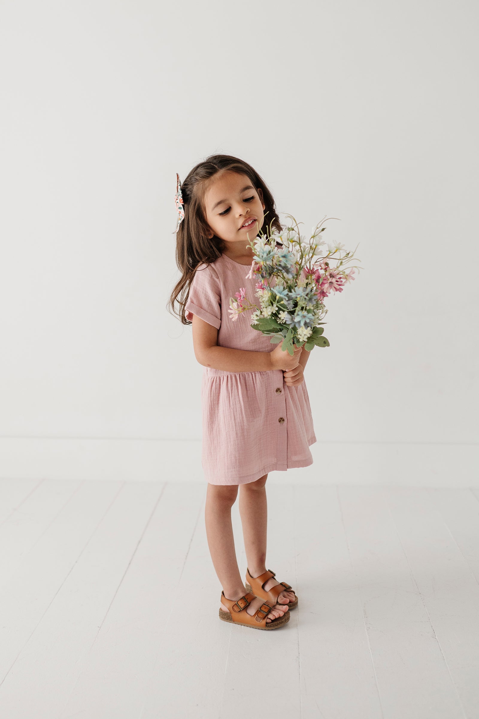 Gauze Button Dress