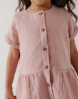 Gauze Button Dress