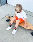 Orange Stripe Kids and Family Socks | Sport Stripe Crew Socks