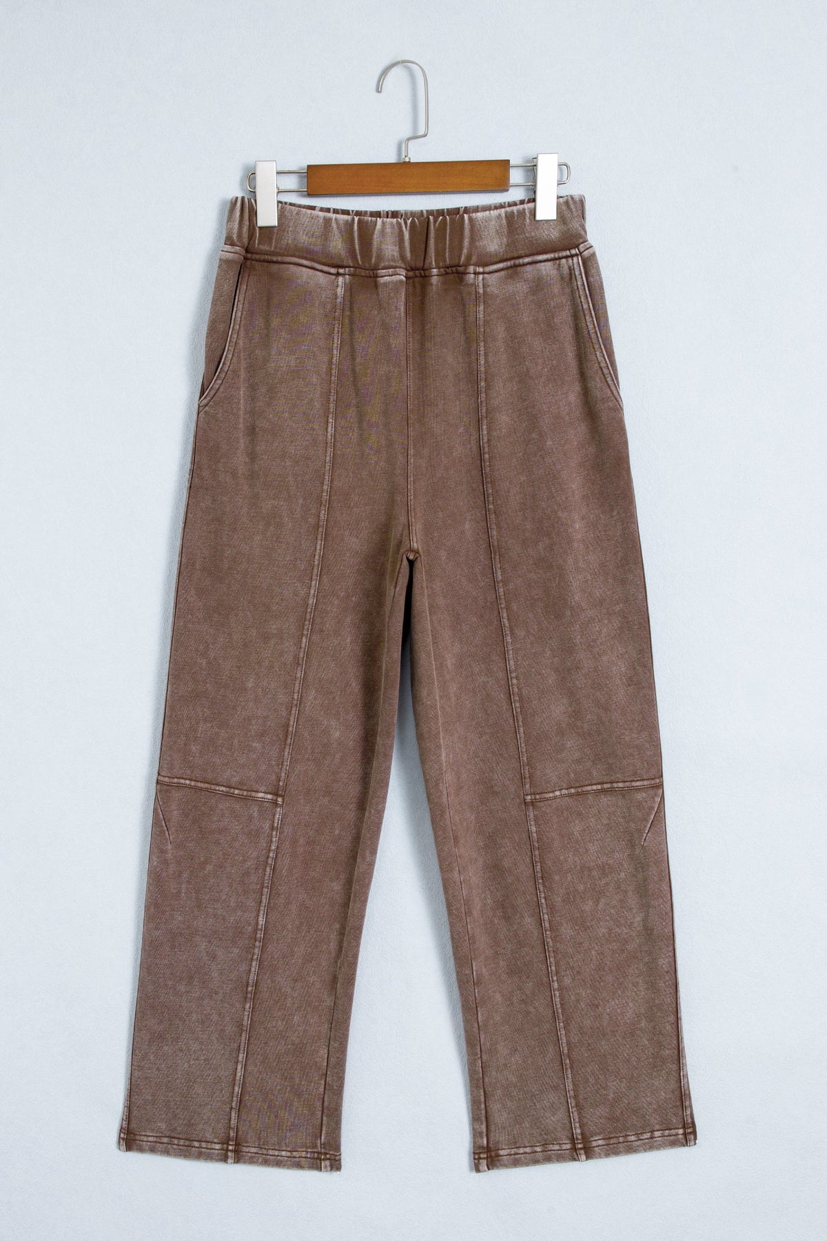 Lola Mineral-Wash Elastic-Waist Barrel Pants