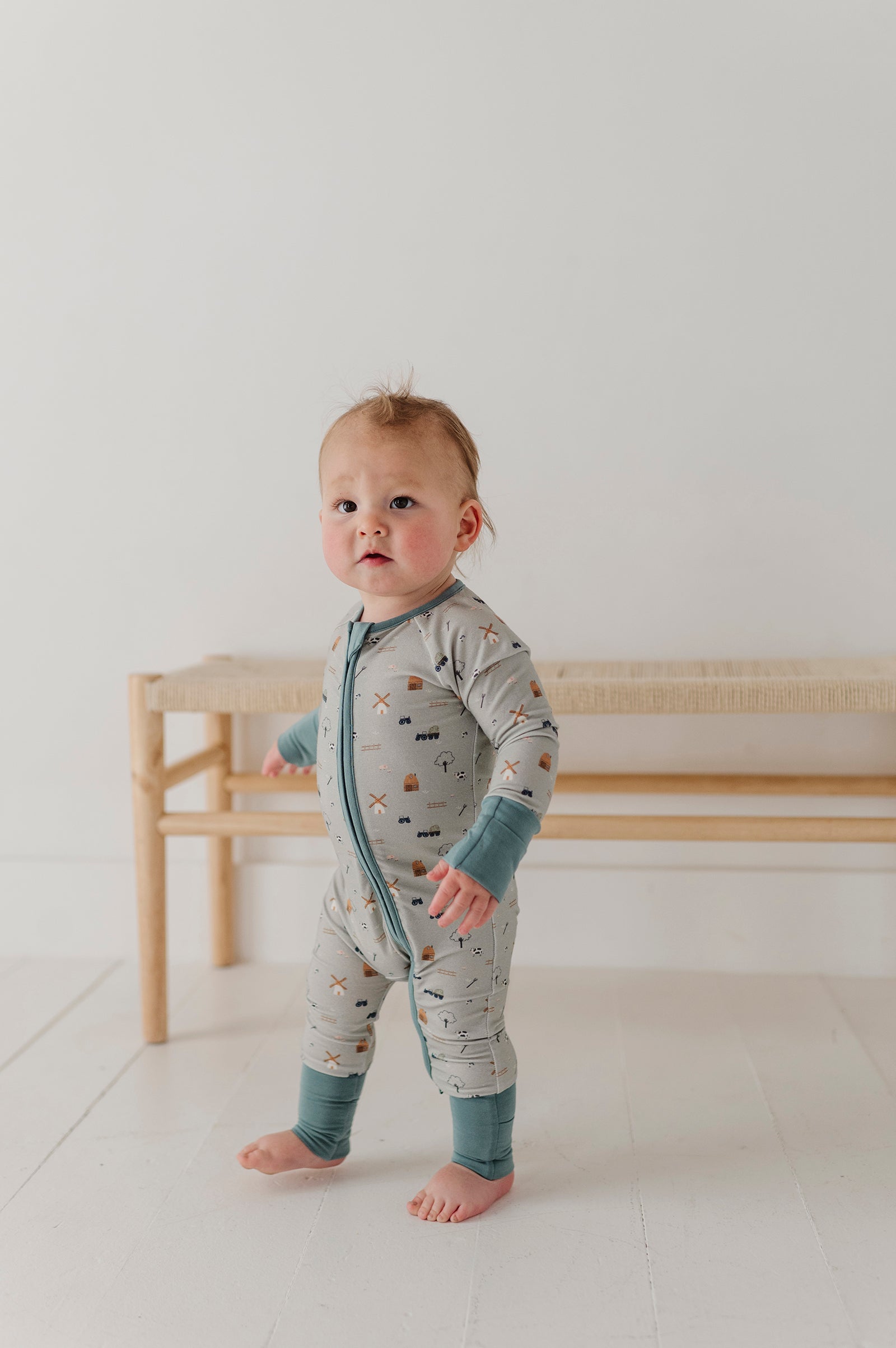 Long Sleeve Zip Romper