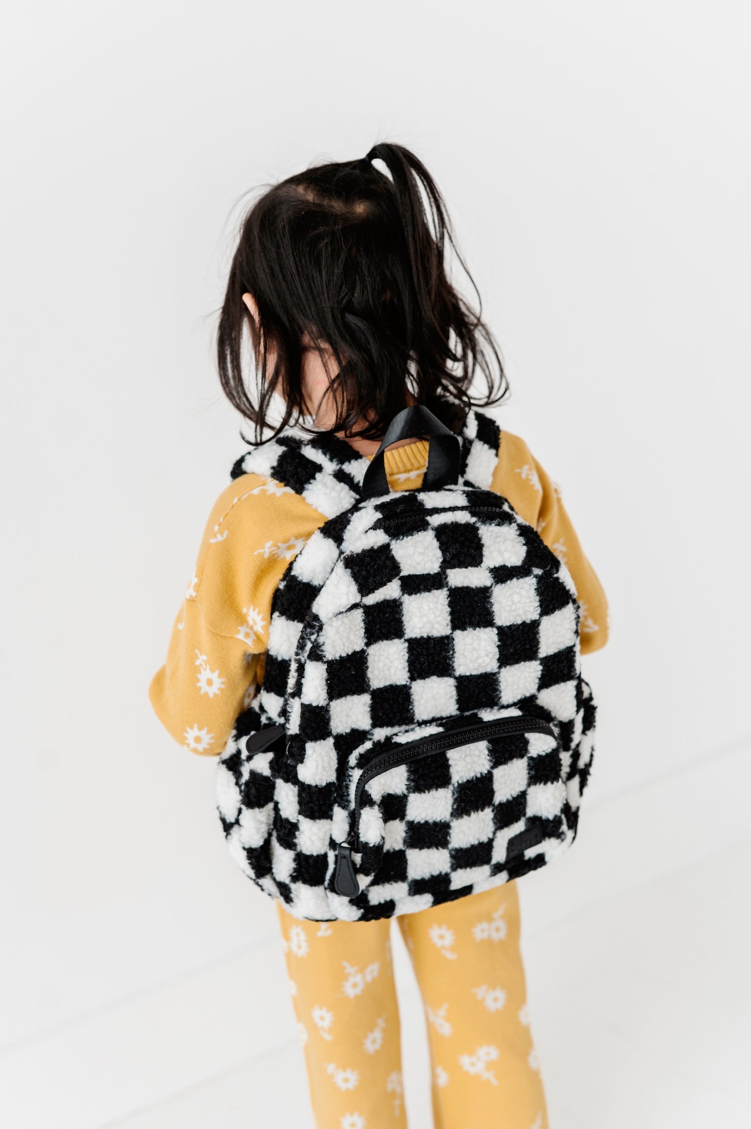 Black &amp; White Sherpa Backpack