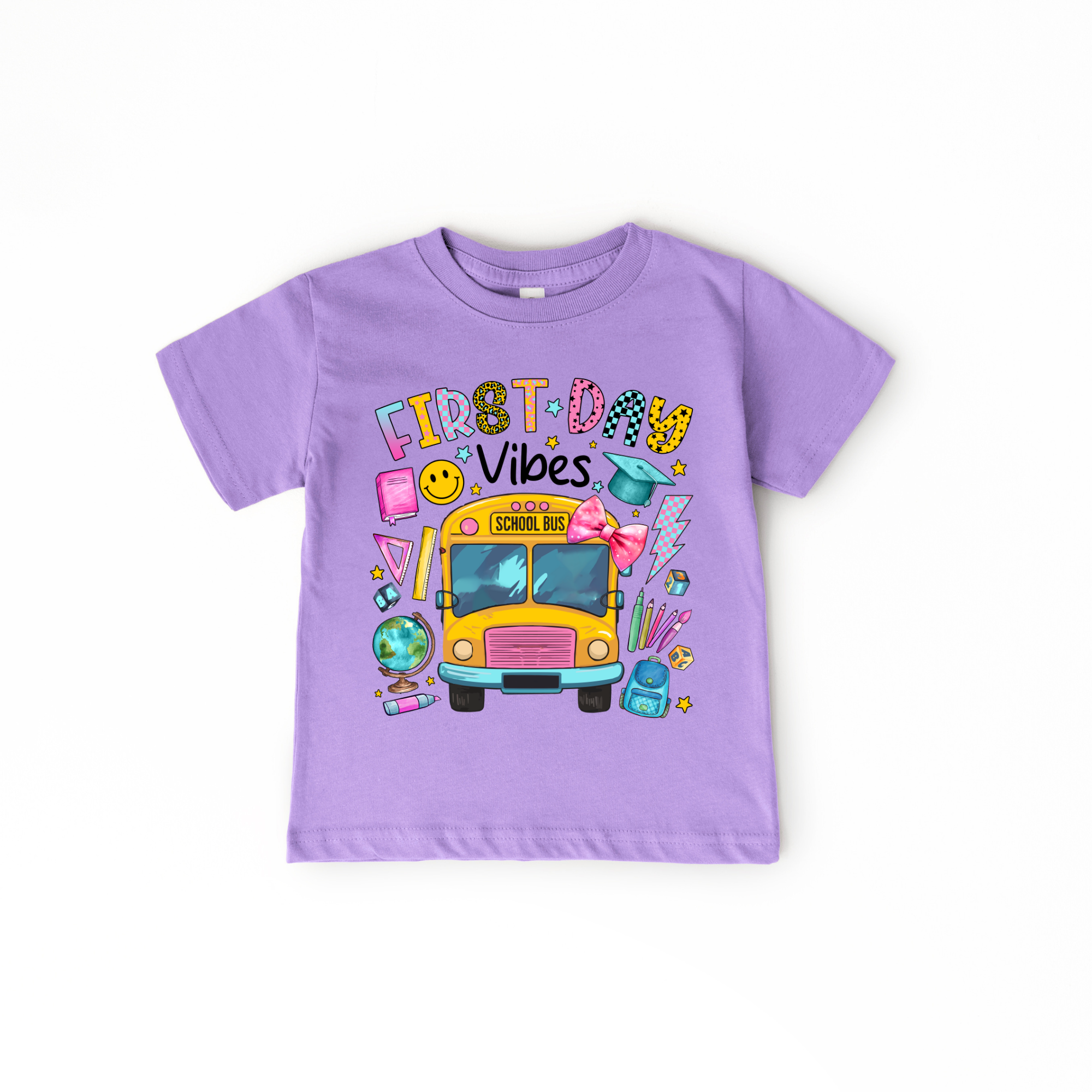 First Day of School Vibes Youth Tee | Back to School Graphic Shirt