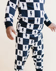 Checks and Bolts Bamboo Kids Two Piece Pajama Set