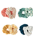 Organic Cotton Hair Scrunchies Set of 2 Sunset Meadow
