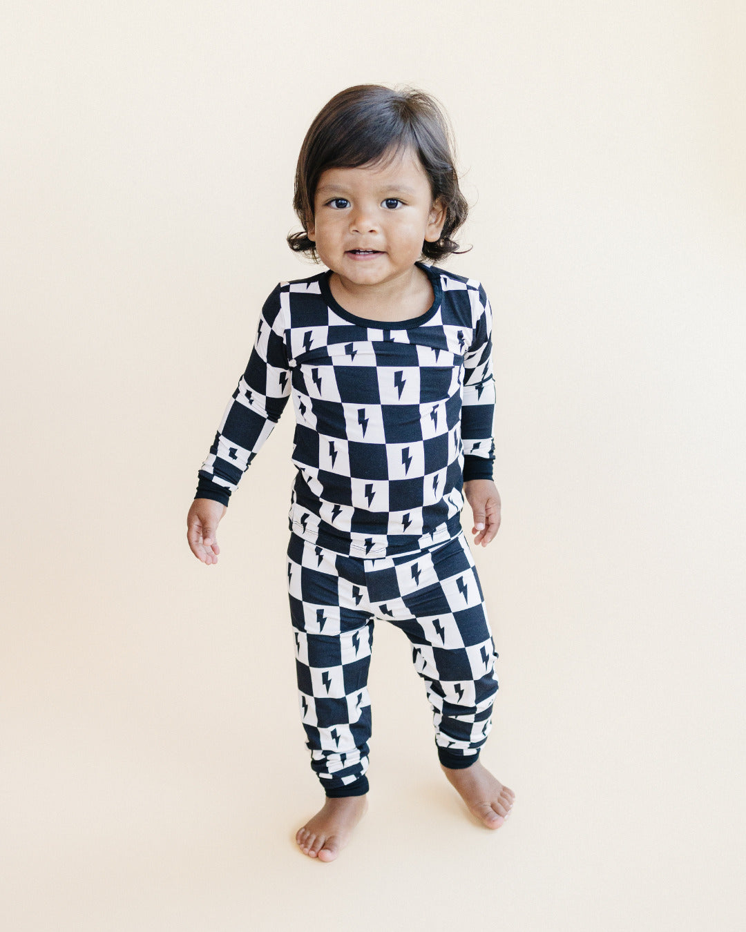 Checks and Bolts Bamboo Kids Two Piece Pajama Set