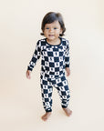 Checks and Bolts Bamboo Kids Two Piece Pajama Set