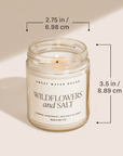 With Love Soy Patterned Candle - Clear Jar - 9 oz