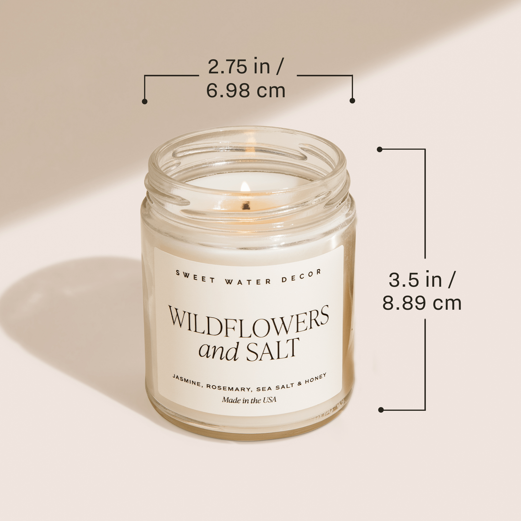 Wedding Day Soy Candle - Clear Jar - 9 oz (Spa Day)