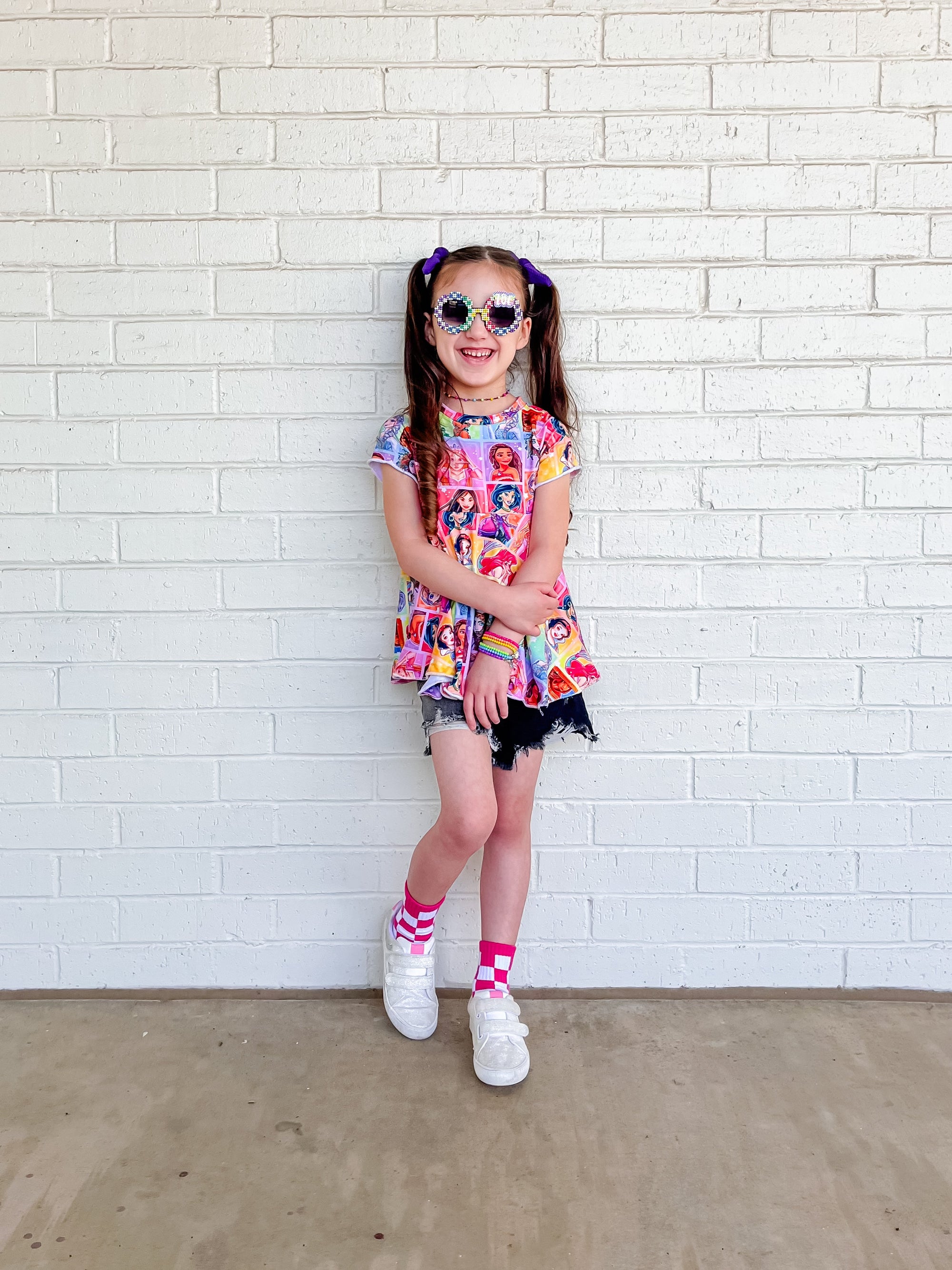 Pink Checks Kids and Family Socks | Checker Crew Socks