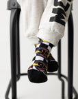 Kachow V2 Kids and Family Socks | Graphic Checker Crew Socks