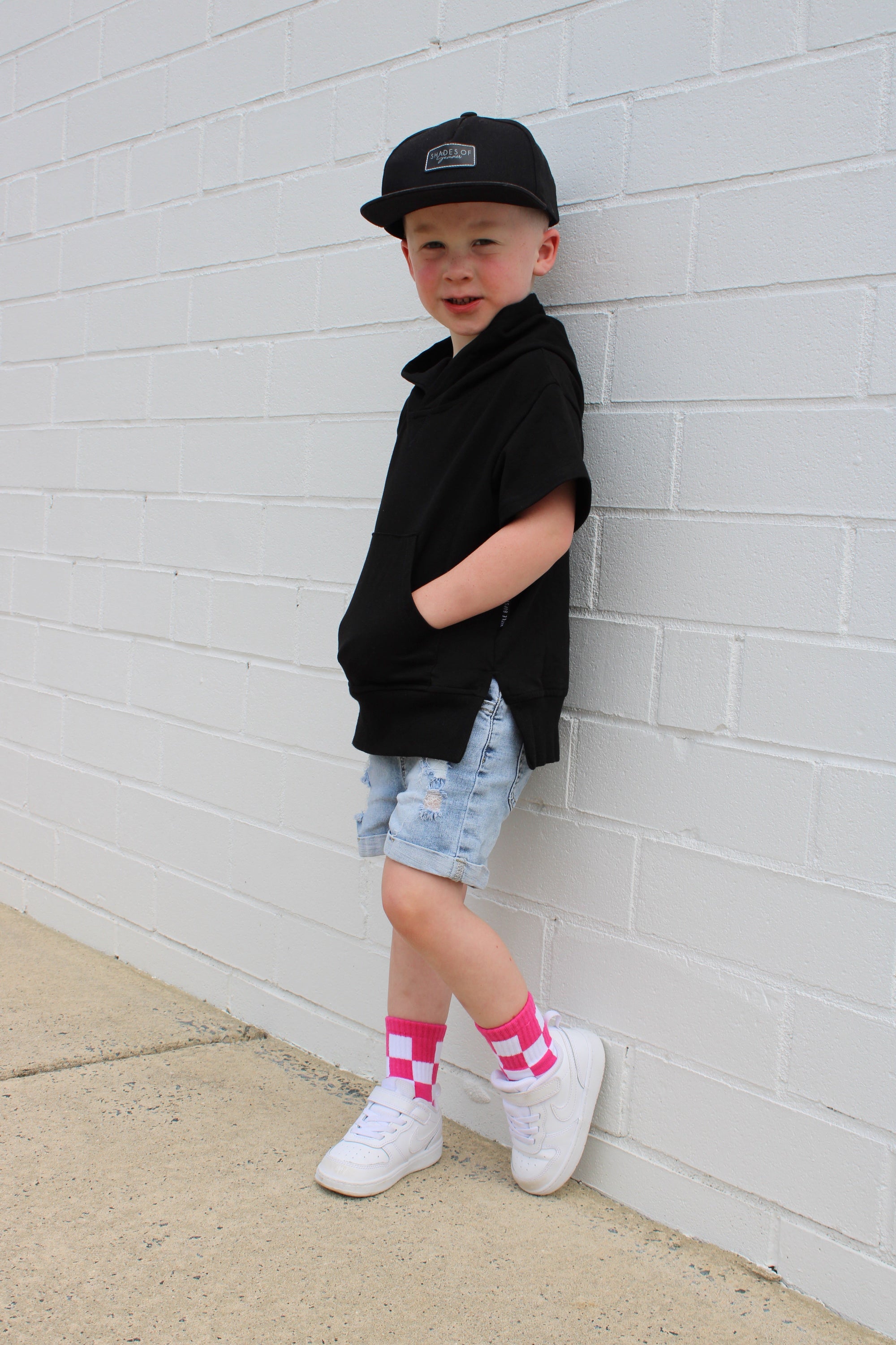 Pink Checks Kids and Family Socks | Checker Crew Socks