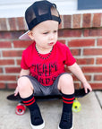 Red Black V2 Grip Socks for Kids | Toddler & Youth Boutique Socks