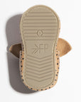 Almond Speckles Knotted Bow Baby Shoe