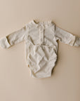 Cotton Front flap Onesie | Natural