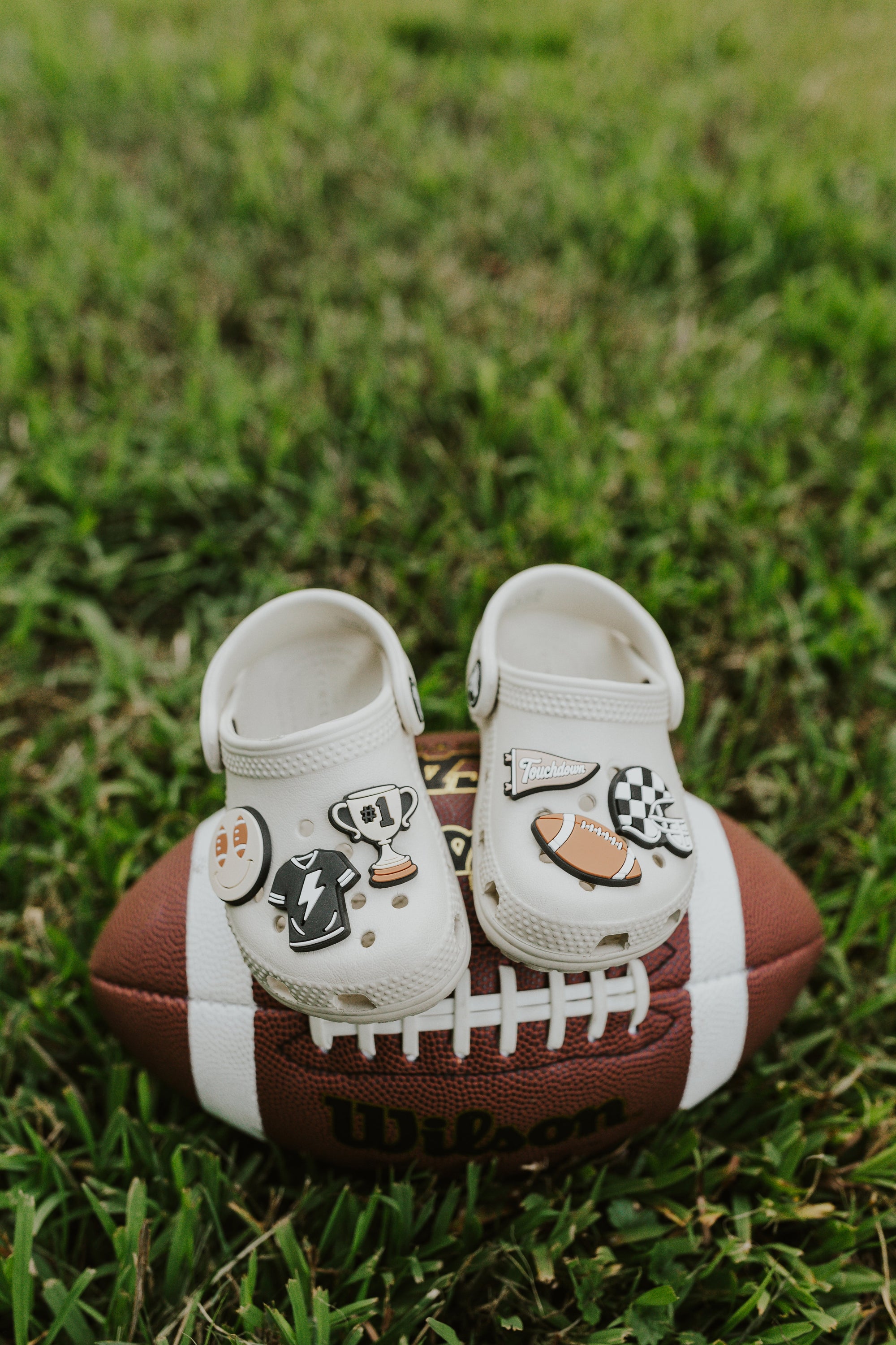 Touchdown Vibes Croc Shoe Charms | Football Shoe Accessories for Kids &amp; Adults