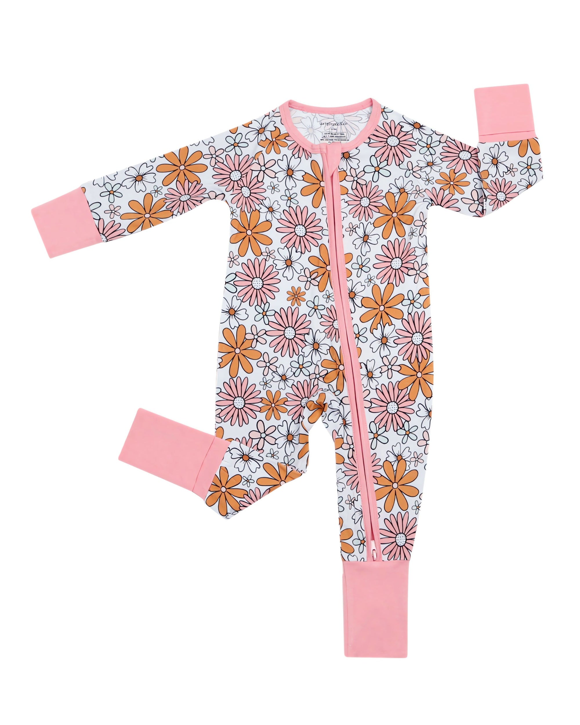 Retro Garden Bamboo Zip Romper Baby Sleeper