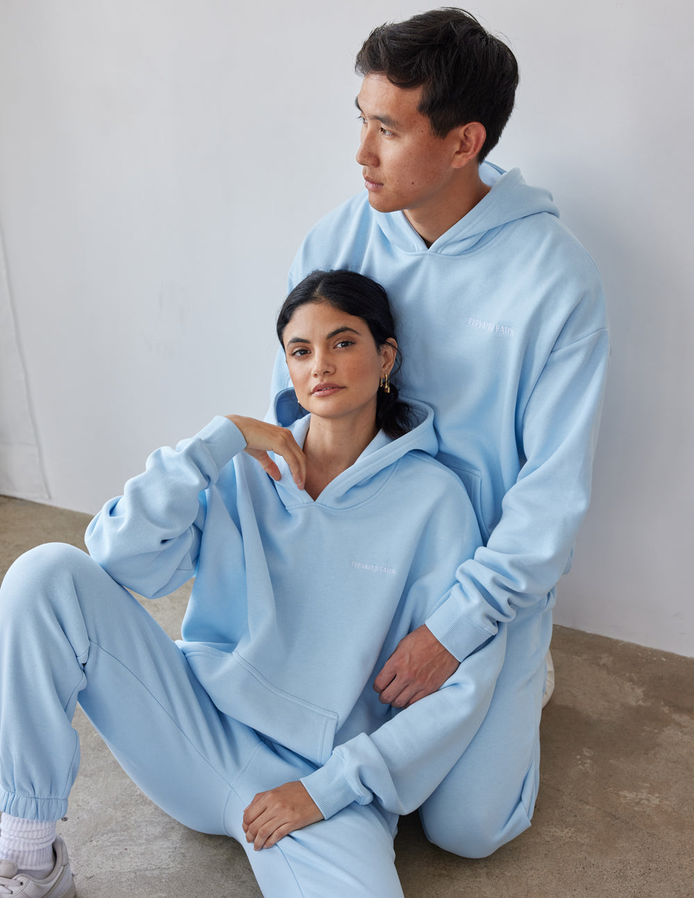 The Basics Dream Blue Unisex Hoodie | Relaxed Premium Fleece Hoodie
