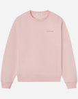 Pink sweatshirt with brand logo on a white background