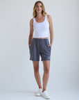 Basics Smoke Grey Women’s Short | Relaxed Cotton Lounge Shorts